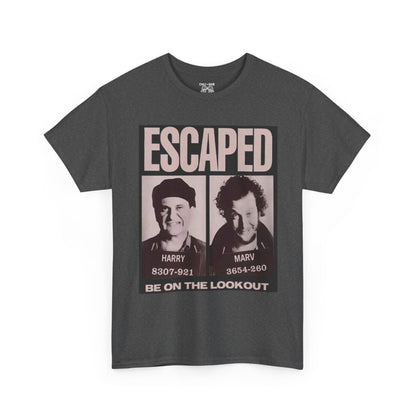 Escaped Mugshot Home Alone Unisex Heavy Cotton Tee | Fun Gift for Fans, Casual Wear, Novelty Tee, Humor Shirt, Movie Lovers