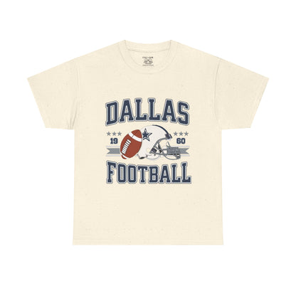 Dallas Football Fan Unisex Heavy Cotton Tee, Sports Shirt, Game Day Outfit, Gift for Fans, Football Season Apparel