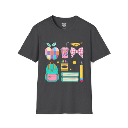 Back to School Unisex T-Shirt, Cute Teacher Gift, Classroom Vibes Shirt, Student Apparel, School Supplies Design Tee