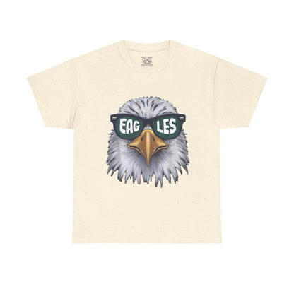 Eagle Sunglasses Tee, Unisex Cotton T-Shirt for Eagle Fans, Perfect for Sports Events, Casual Wear, Gift, Outdoor Adventures