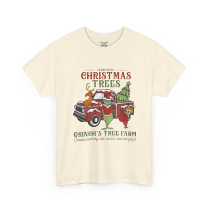Christmas Tree Farm T-Shirt — Grinch’s Tree Farm Vintage Truck Holiday Tee