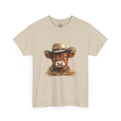Cowboy Cow Unisex Tee, Funny Farm Animal Shirt, Gift for Farmers, Casual Wear, Country Life Tee, Birthday Present