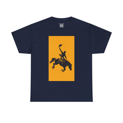 Cowboy Riding Tee | Unisex Heavy Cotton Tee, Western Shirt, Ranch Apparel, Gift for Horse Lovers, Rodeo T-Shirt