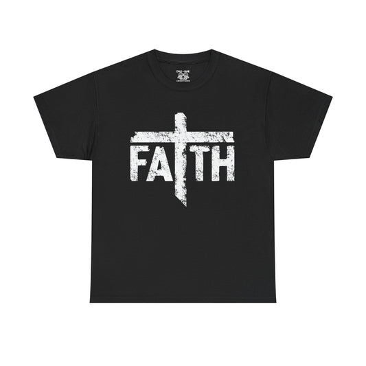 Faith Unisex Heavy Cotton Tee - Inspirational T-Shirt, Casual Wear, Spiritual Gift, Church Apparel, Faith-Based Fashion