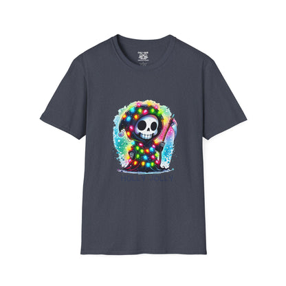 Holly Jolly Skull T-Shirt - Fun Unisex Tee for Holiday Cheer, Halloween, Christmas, Gift for Friends, Graphic Shirt