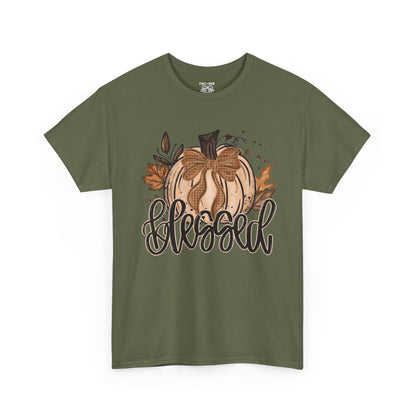 Blessed Pumpkin Tee - Fall Apparel, Thanksgiving Shirt, Autumn Outfit, Gift for Her, Cute Layering Tee