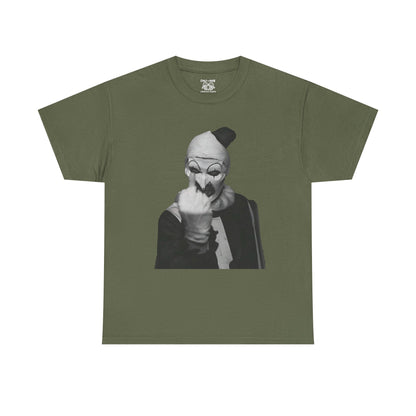 Art the Clown Terrifier Tee, Unisex Cotton T-Shirt for Humor Lovers, Casual Wear, Street Style, Gift for Fun-Loving Friends