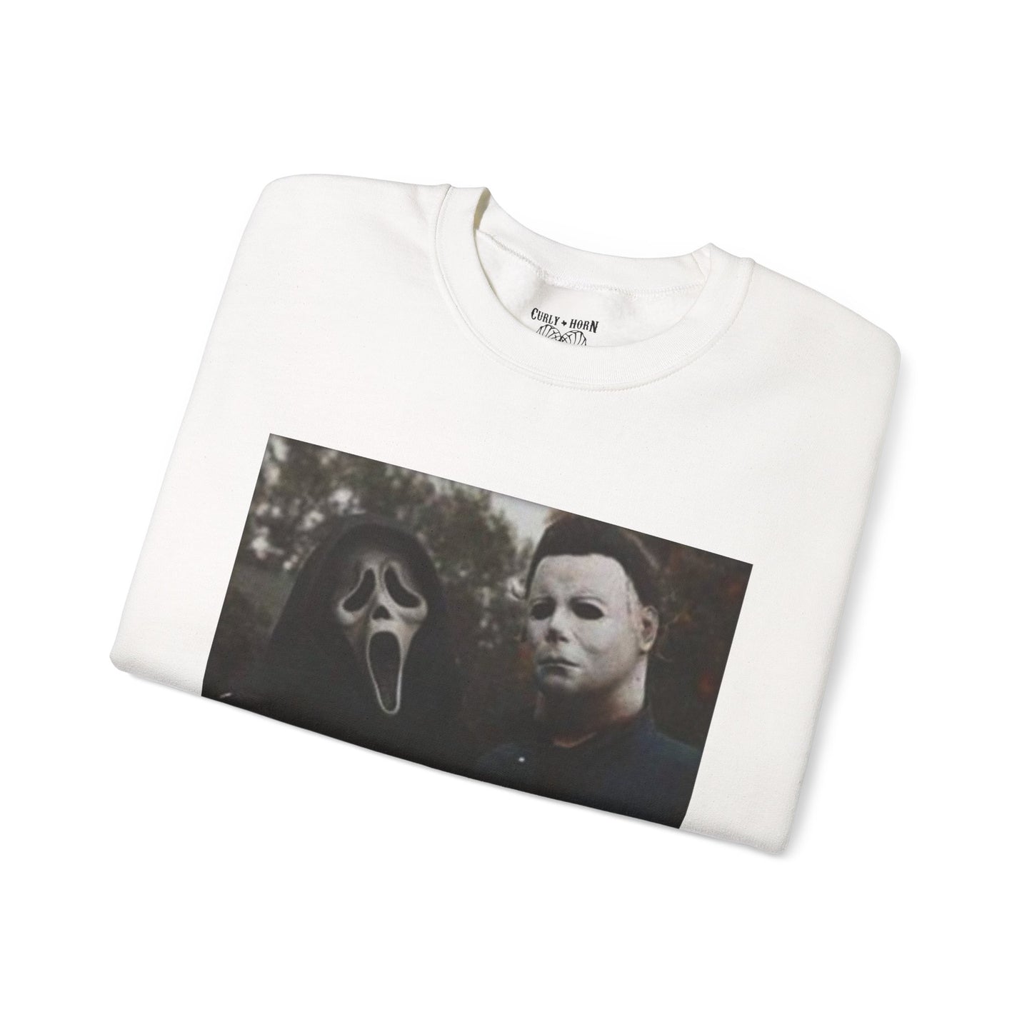 Spooky Horror Movie Sweatshirt, Cozy Fall Apparel, Unisex Crewneck, Halloween Clothing, Movie Night, Scary Vibes, Gift for Horror Fans