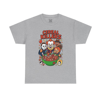 Cereal Killers Tee - Fun Halloween T-Shirt, Horror Movie Merch, Unisex Graphic Shirt, Spooky Costume Top, Unique Gift Idea