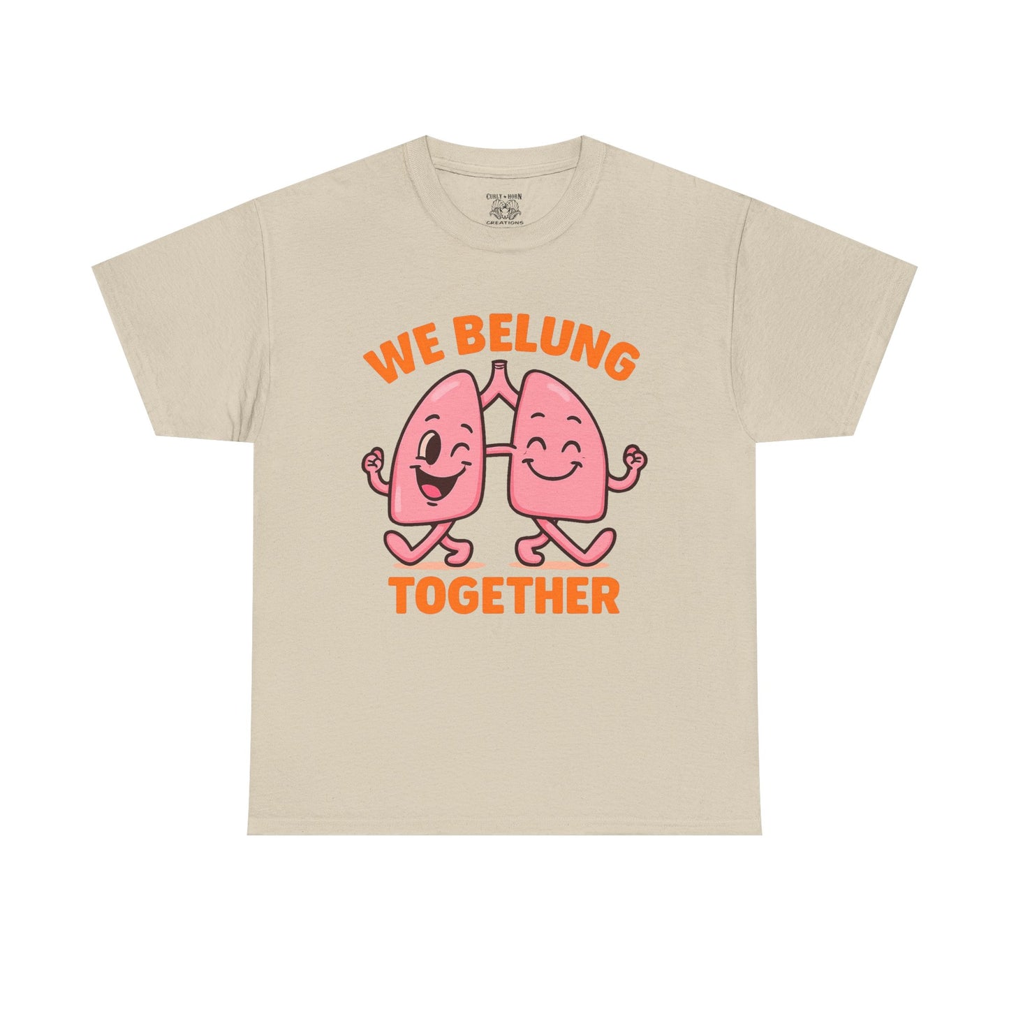 We Belung Together Unisex Heavy Cotton Tee, Fun Graphic T-Shirt, Couples Matching Clothes, Friendship Gift, Comfortable Casual Wear