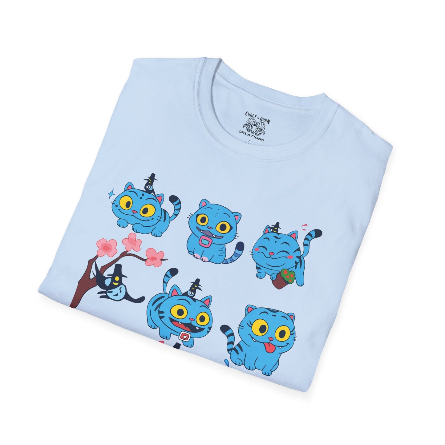 Derpy Cat Graphic T-Shirt, Softstyle Tee, Unisex Shirt for Cat Lovers, Gift for Pet Owners, Fun Casual Wear