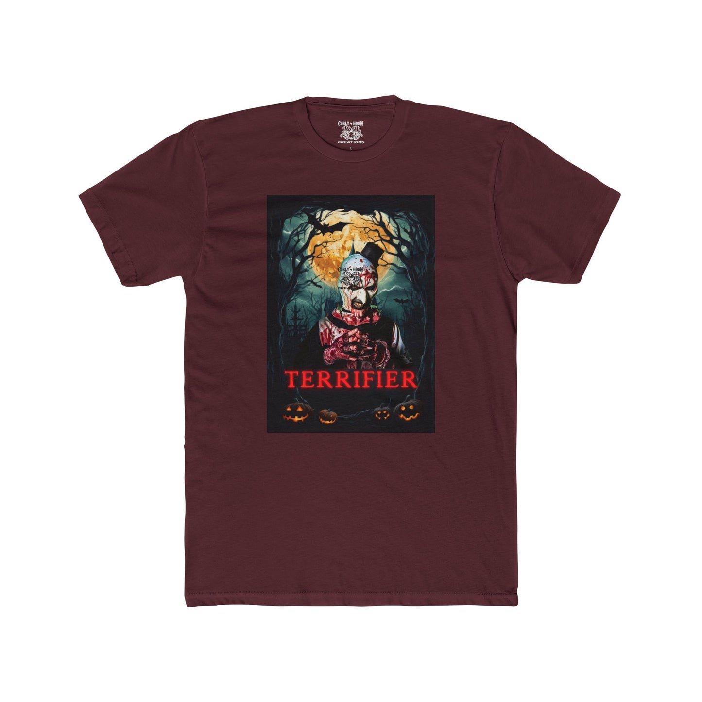 Terrifier Unisex Cotton Crew Tee, Horror Movie T-Shirt, Halloween Apparel, Graphic Tee for Fans, Spooky Gift Idea